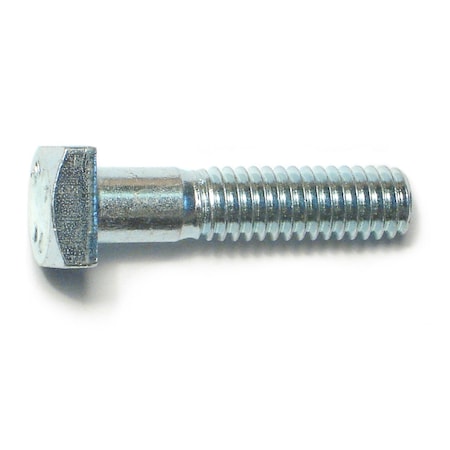 Square Head Bolt, Steel, Grade 2, Zinc Plated, 5/16-18 Thread Size, 1-3/8 Lg, 10 PK